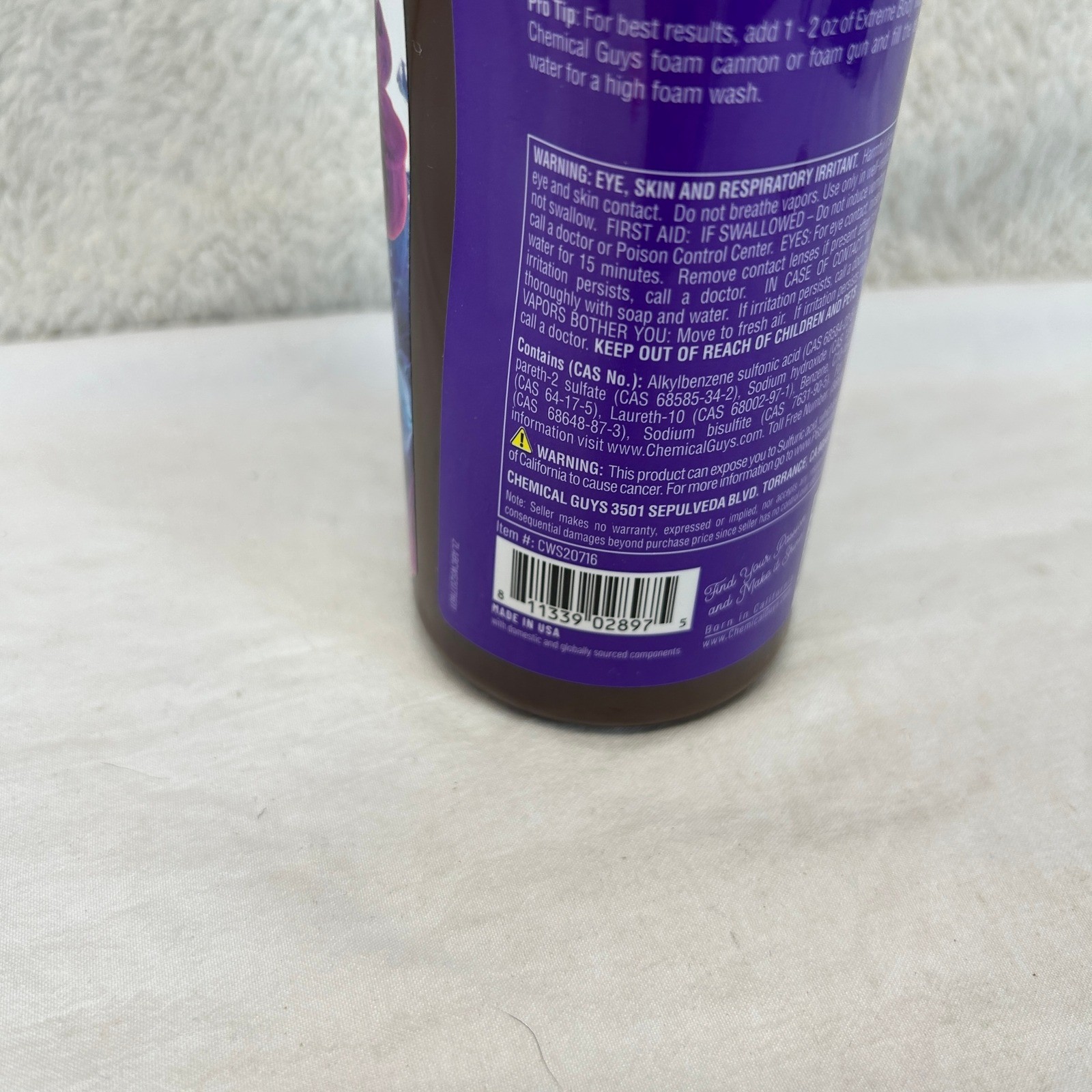Chemical Guys Extreme Body Wash and Wax 16oz CWS20716 High Gloss 2 Pack New