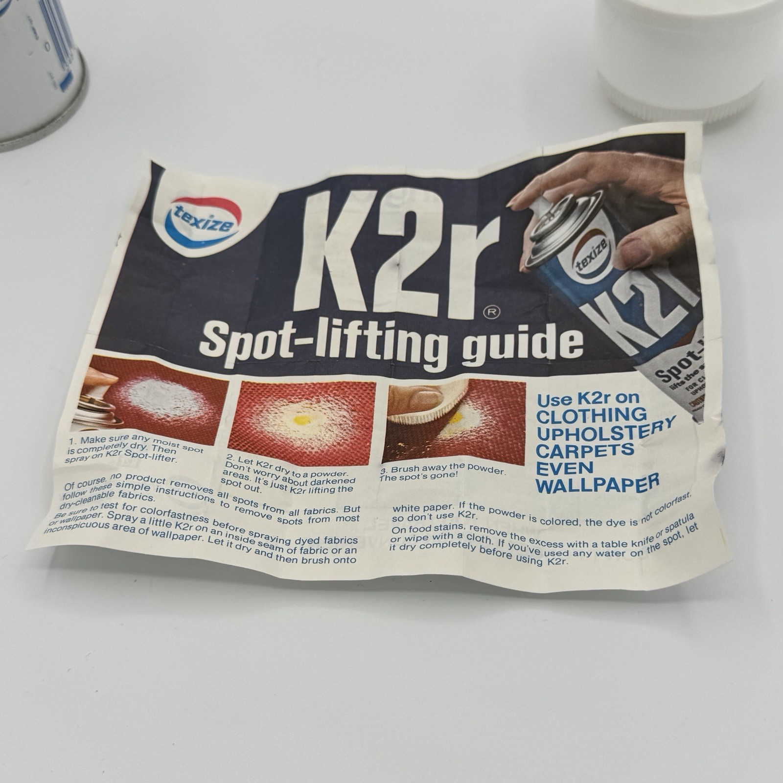 Vintage Texize K2r Spot Lifter Aerosol Can Carpet Cleaner 7oz Collectible