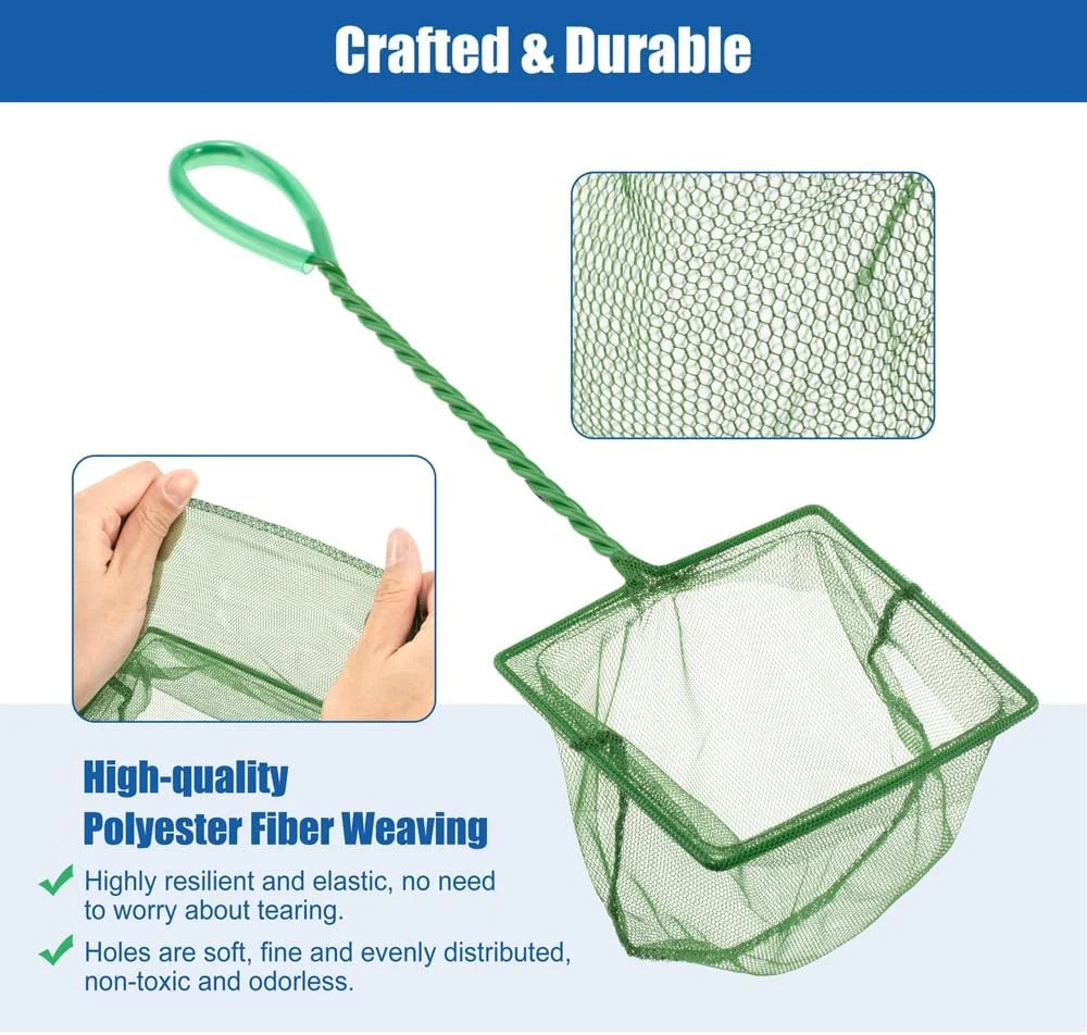 3″, Aquarium Fish Net Small Betta Fish Tank Cleaning, Soft Fine Mes