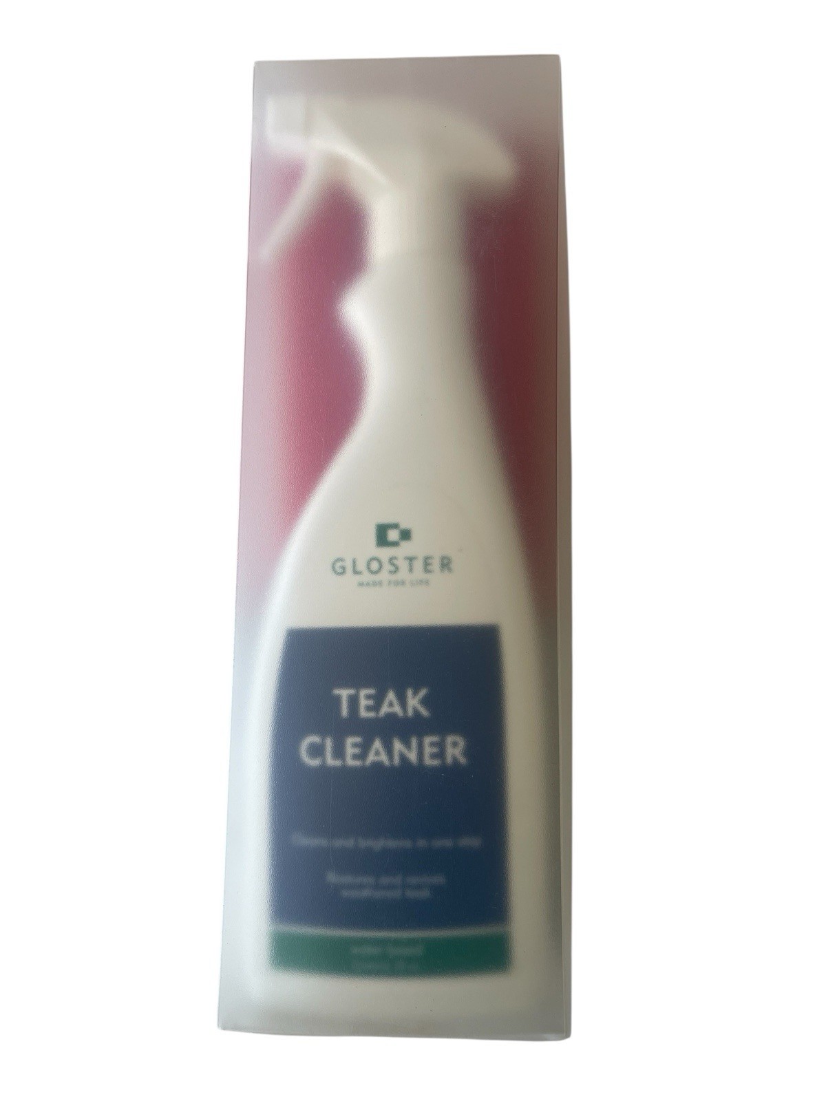 NEW in BOX Hard to Find GLOSTER Teak Cleaner Kit 25 oz. Bottle Gloves & Sponge