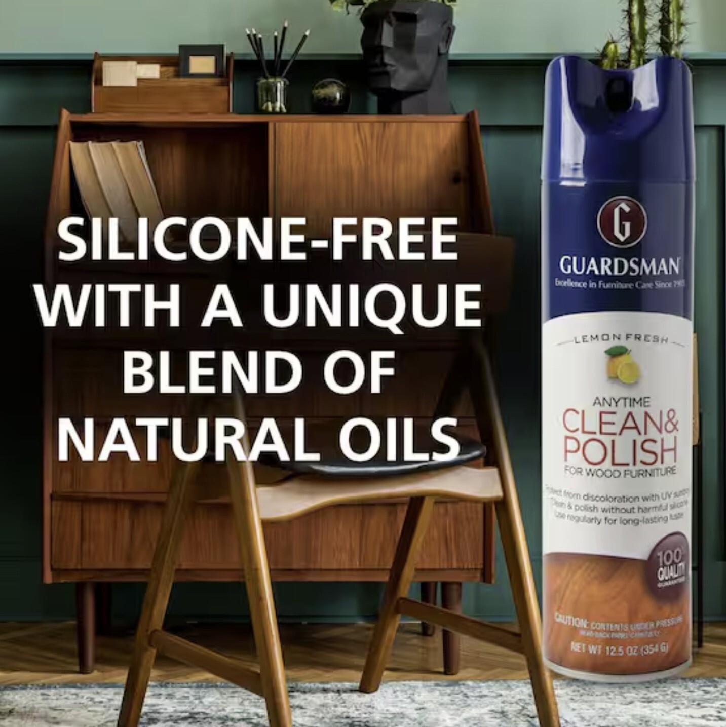 Guardsman 460300 Lemon Scent Clean & Polish Spray for Wood Furniture 12.5 oz.