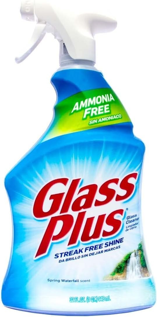 Streak Free Glass Cleaner, 32 Oz with Spring Waterfall Scent for All Surfaces