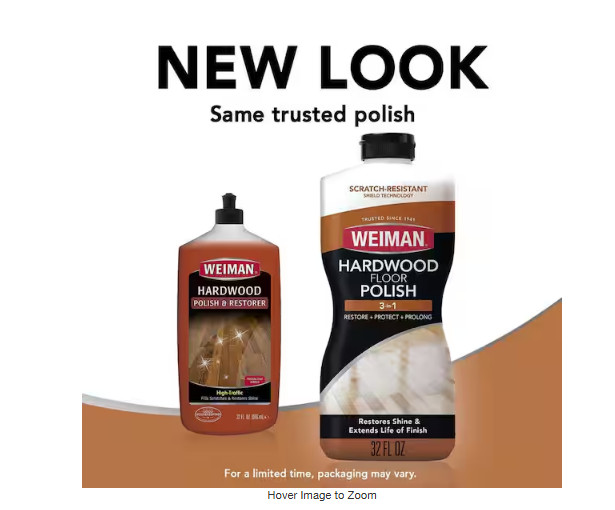 Weiman Wood Floor Polish and Restorer – 32 Ounce – High-Traffic Hardwood