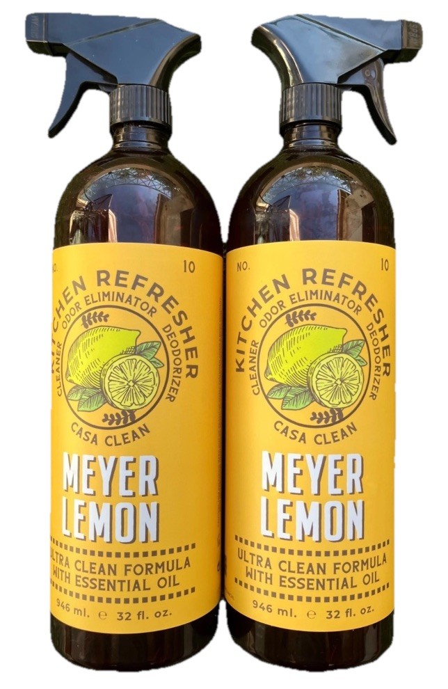 (2-Pack) CASA CLEAN ~ MEYER LEMON Kitchen Refresher ESSENTIAL OIL ULTRA CLEANER
