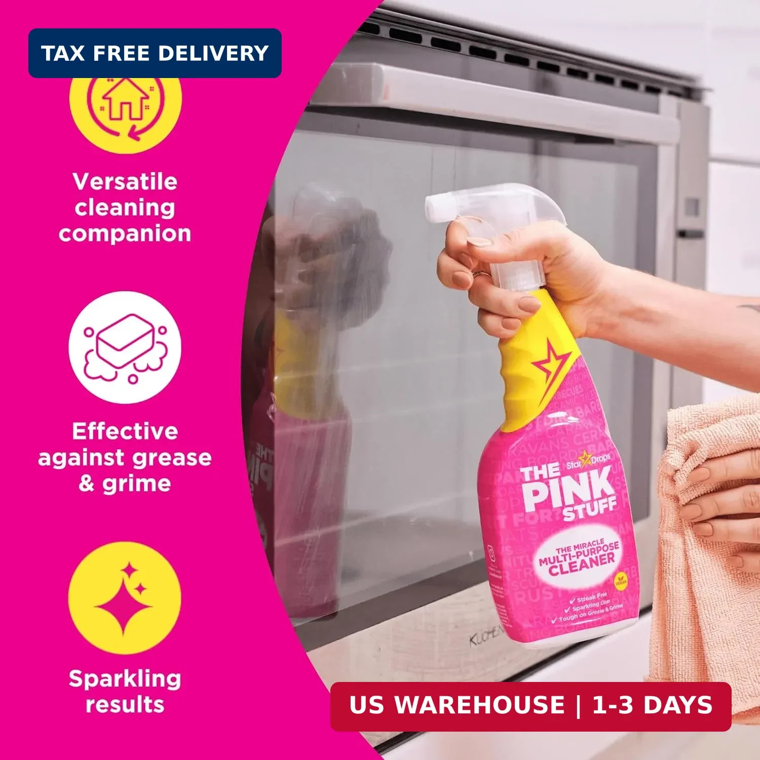 Stardrops The Pink Stuff Miracle Multi-Purpose Cleaner – Removes Grease, Grime,