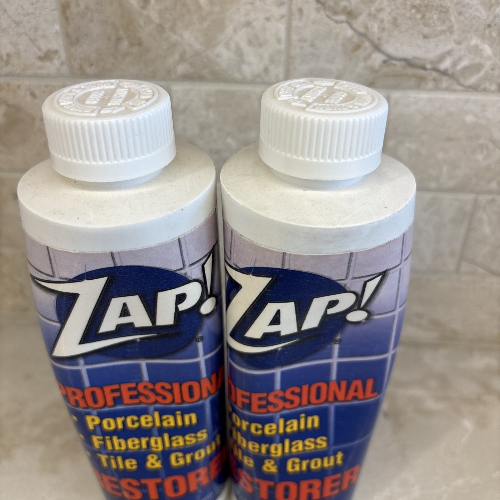 [Lot of 2]Zap Professional Restorer Cleaner 12oz Tile Grout Porcelain Fiberglass