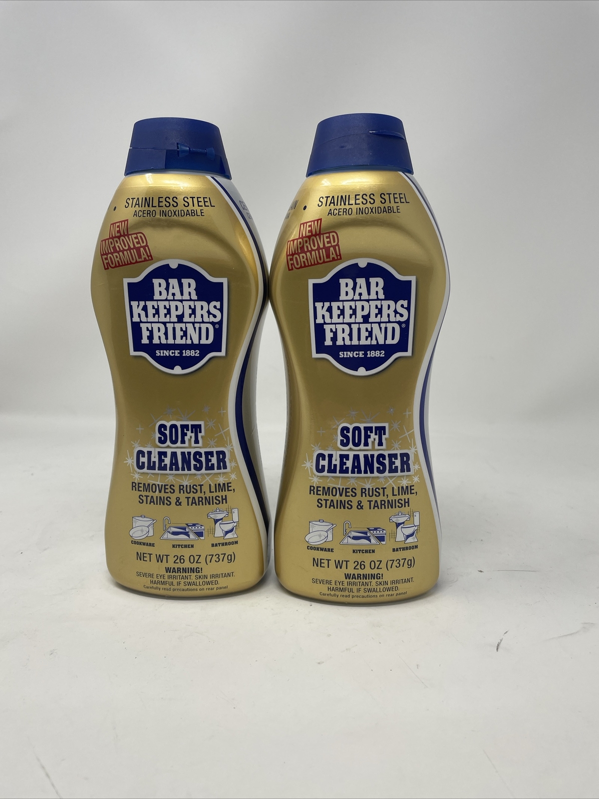Bar Keepers Friend Soft Cleanser 26 oz Multi-Surface Cleaner 2 Pack