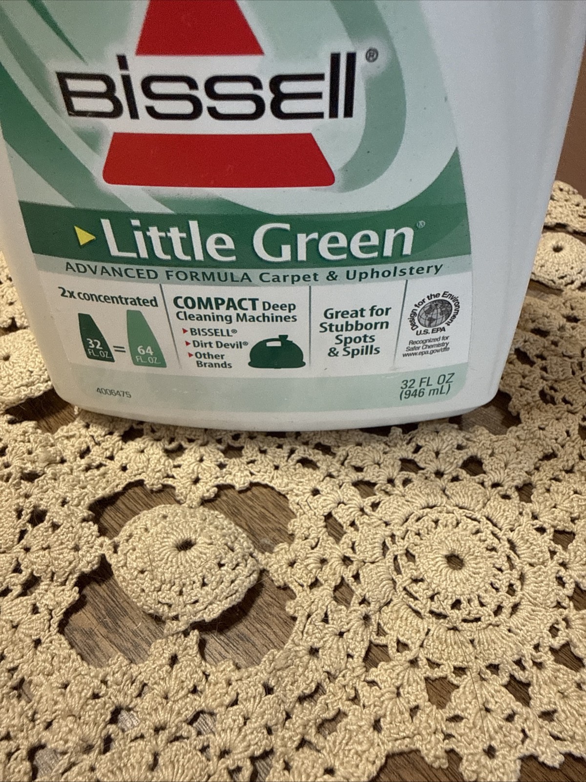 Bissell Little Green Formula Carpet Cleaner 2X Ultra Concentrated 32oz NEW