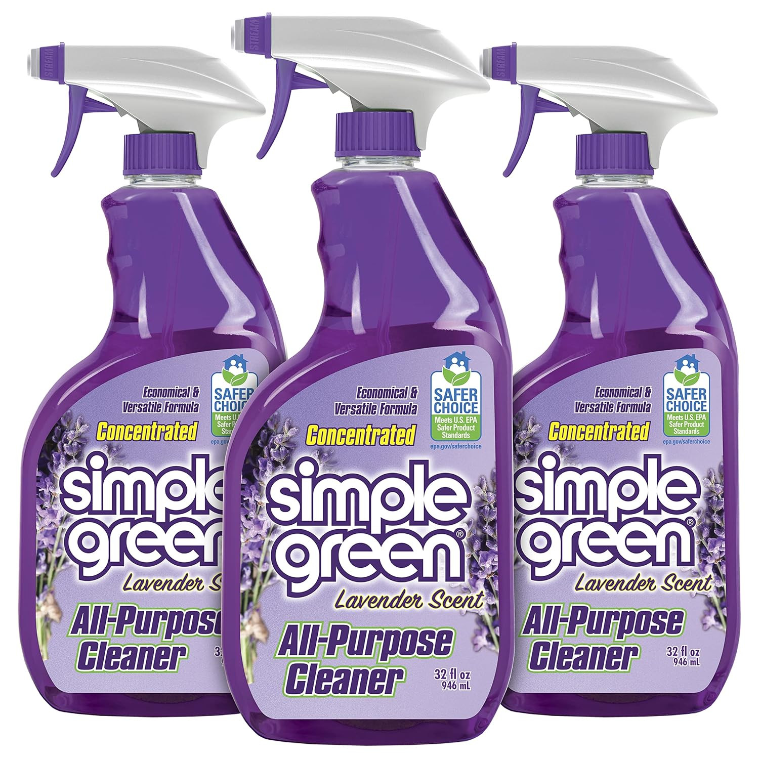 Allpurpose Cleaner, 32 Fl Oz (Pack of 3), Lavender, 96 Fl Oz