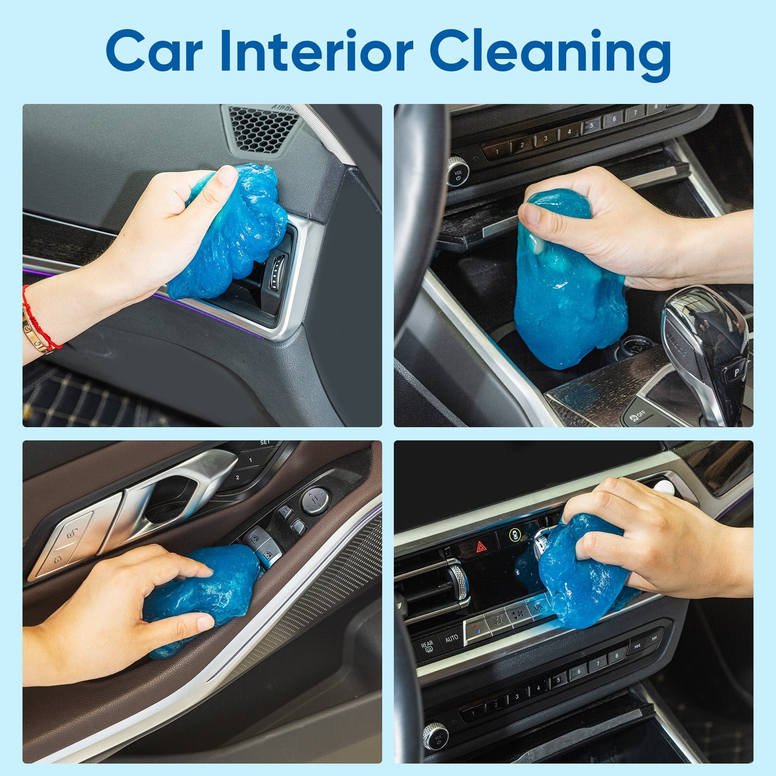 Deli 3 Pack Car Cleaning Gel Cleaning Putty