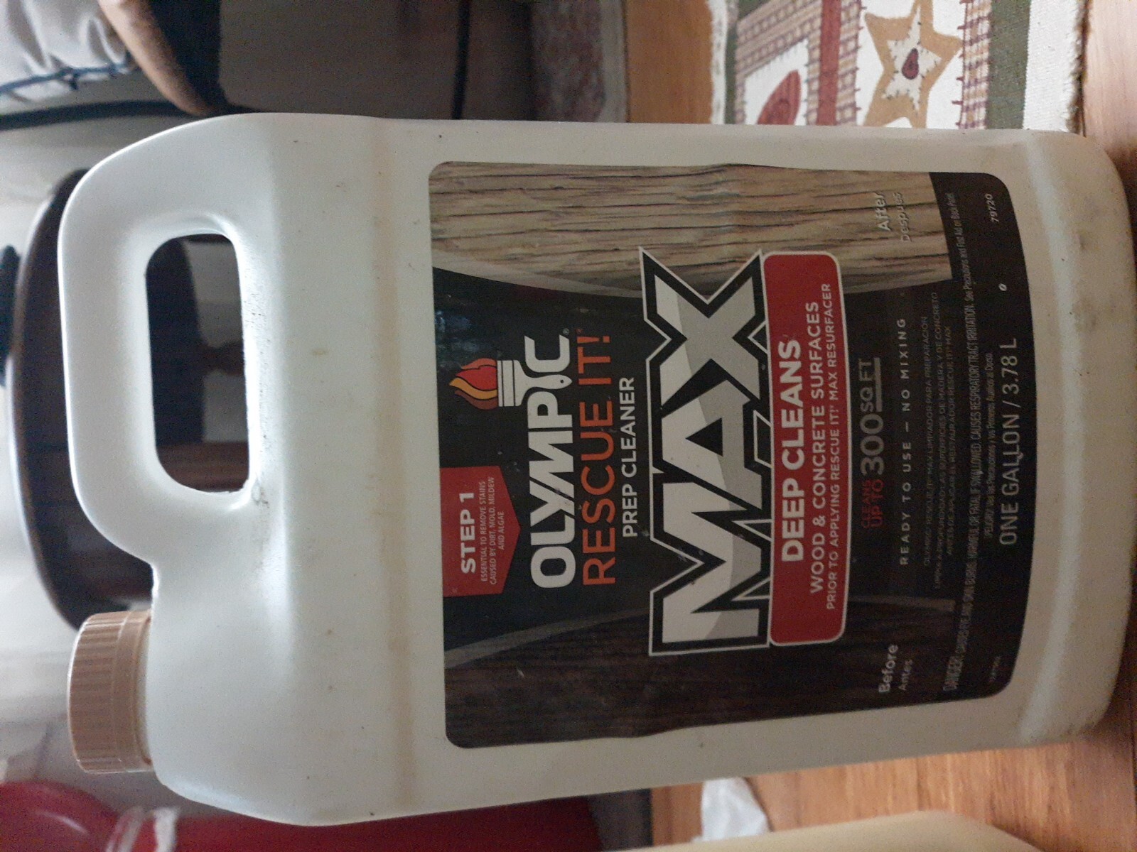 Olympic Rescue it! Prep Cleaner MAX Wood & Concrete – Deep Cleans – 1 Gallon