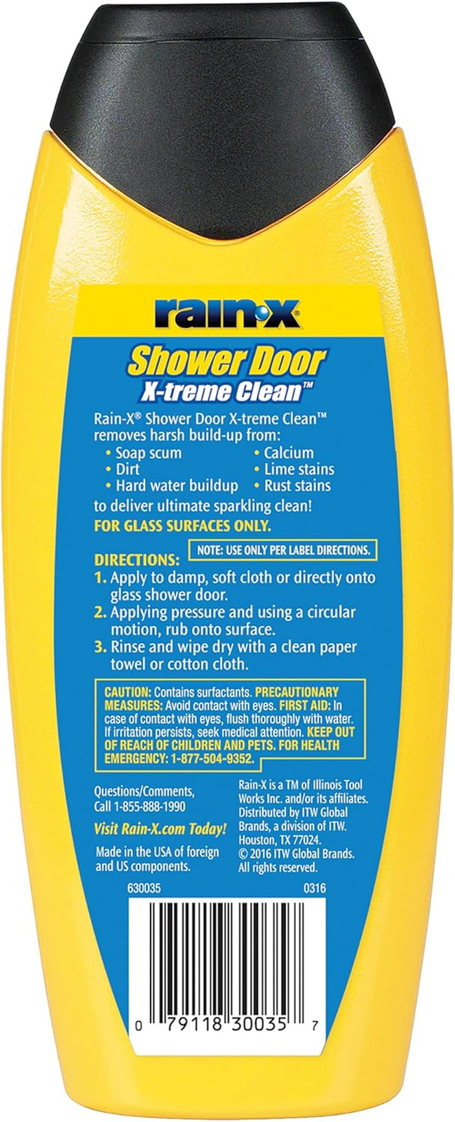 630544 X-Treme Clean Shower Door Cleaner, 12 Fl. Oz, Formulated to Glass Doors –