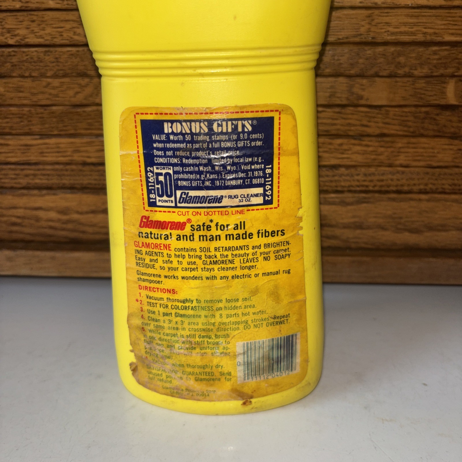 Vtg. Glamorene Rug Cleaner 32 FL OZ 1 QT With Soil Retardants Heavy Duty Formula