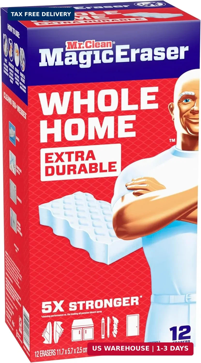 Mr. Clean Magic Eraser Sponge, All Purpose Cleaner, Cleaning Scrubber, Wall, Sne