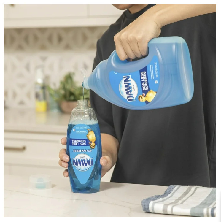 4 PACK Dawn Ultra Dish Soap Liquid, Dishwashing Liquid, Grease Removal, 70oz