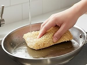 Natural Loofah Kitchen Sponge (3 Pack) – Natural Sponges for Dishes – Eco