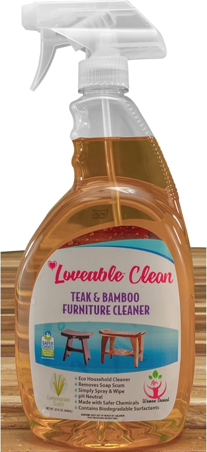 32 oz Lemongrass Teak Cleaner Spray – EPA Safer Choice for Wood Furniture