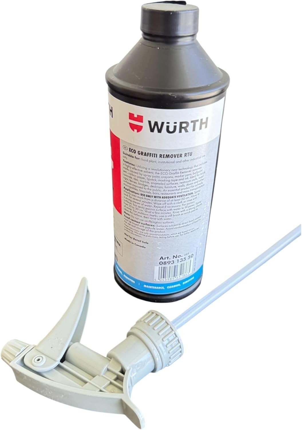 Wurth ECO Graffiti Remover 16.9 fl oz Ready-to-Use Bottle Biodegradable, VOC