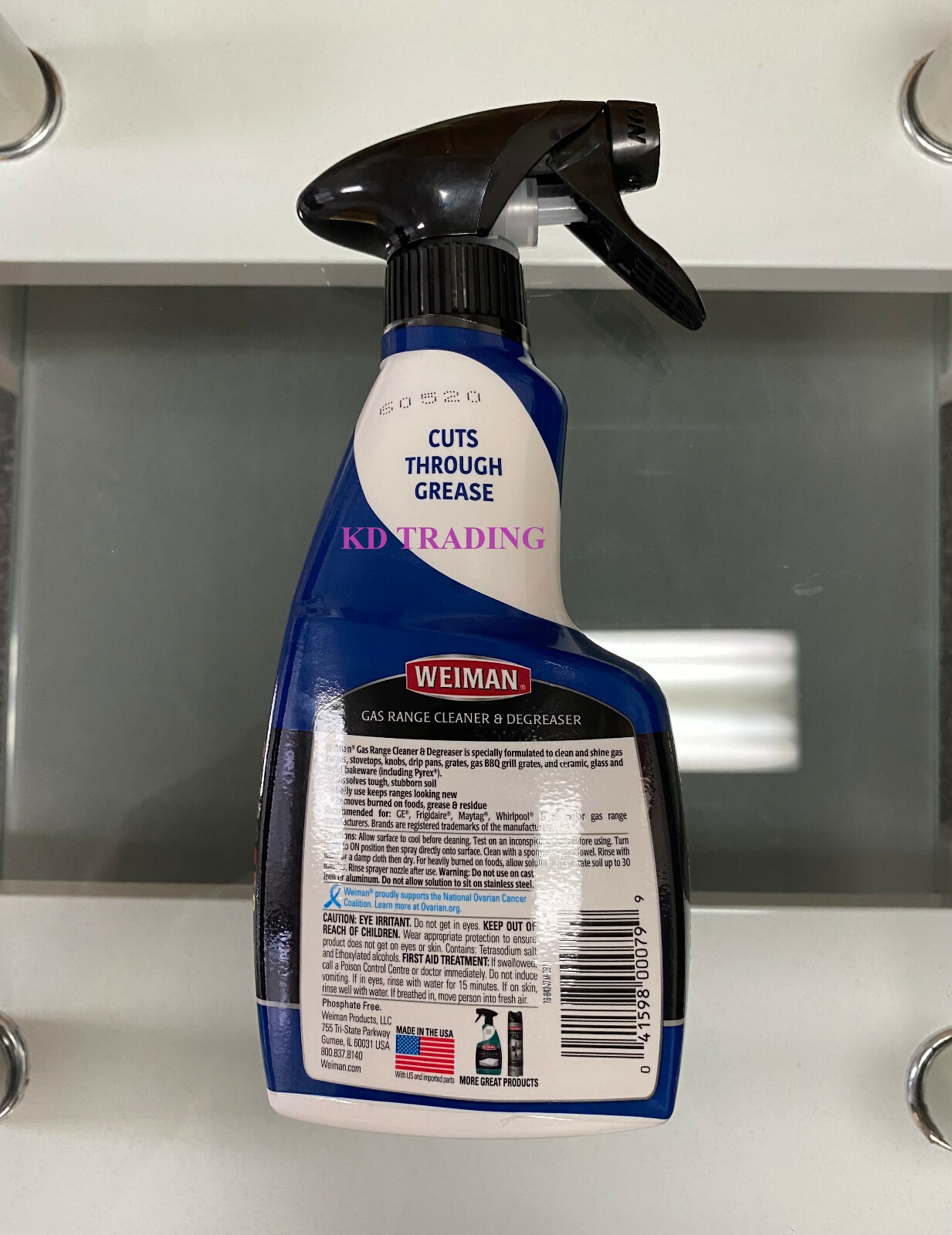 Weiman BBQ Gas Range Stove Top Grill Ceramic CLEANER & DEGREASER 12oz Spray