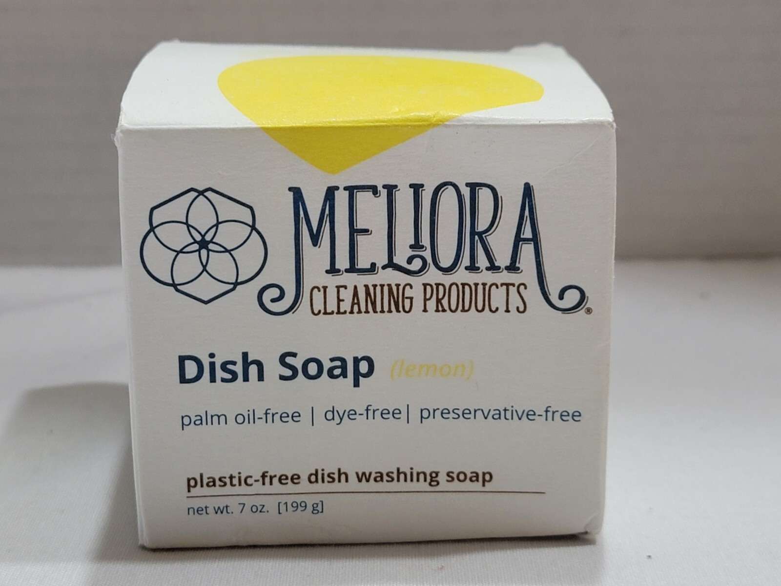 NEW MELIORA CLEANING PRODUCTS PLASTIC FREE DISH SOAP FOR HAND WASHING LEMON 7 OZ