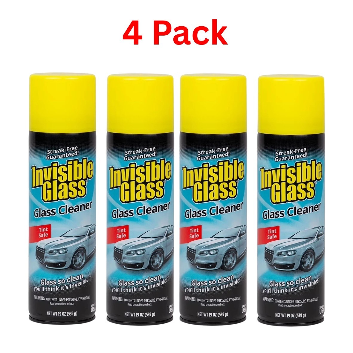 Stoner Invisible Glass Automotive Glass Cleaner, 19 Oz (Pack of 4)