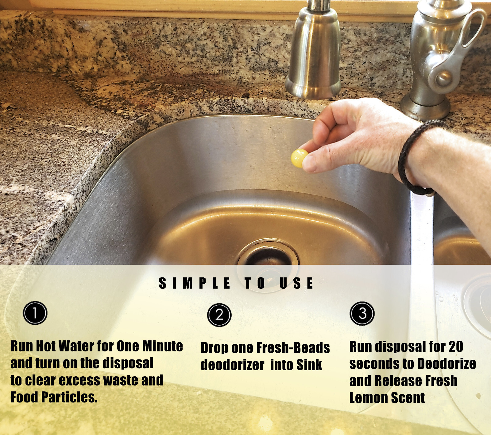 60-Count Sink Garbage Disposal Cleaner, Freshener & Deodorizer Lemon Scent Capsu