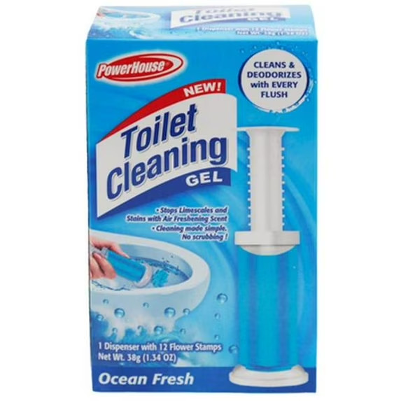 Regent Products Ocean Fresh 1 Dispenser & 12 Gel Stamps for Toilets Pk of 9