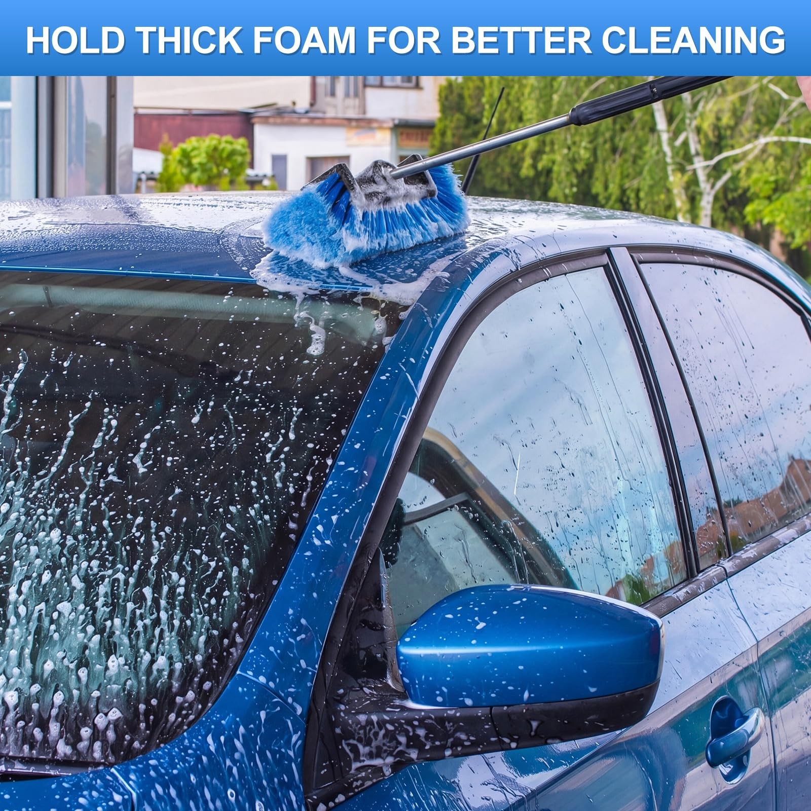 Vesici 8 Pcs Car Wash Brush Head with Soft Detailing Bristle Flow Thru Car Cl…