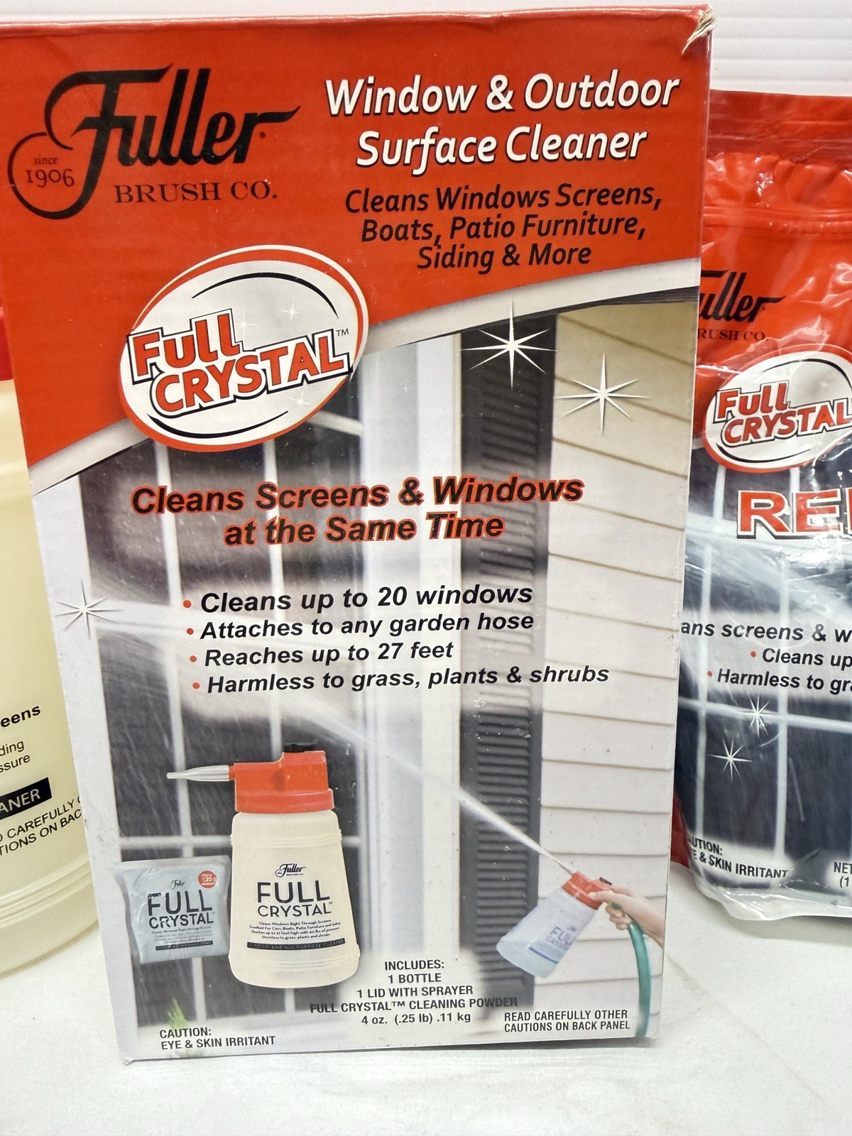 FULLER BRUSH FULL CRYSTAL WINDOW GLASS & SURFACE CLEANER REFILL BAG 16 Oz NEW