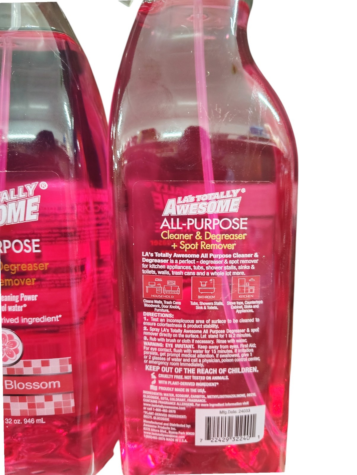 3 Pack LA’s Totally Awesome All Purpose Cleaner Cherry Blossom 32oz