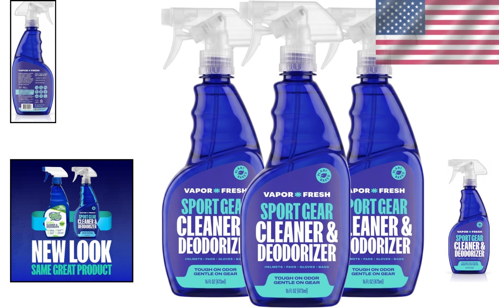 Clean & Freshen Sports Gear – Natural Formula – 3-Pack