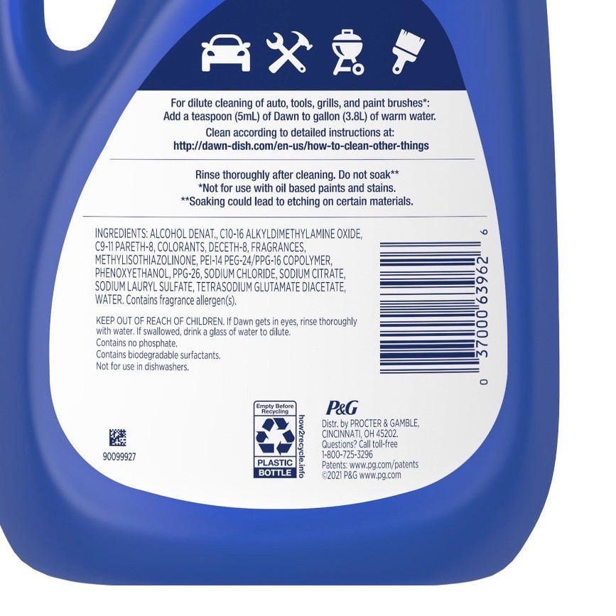 Dawn Platinum Dishwashing Liquid Dish Soap, Fresh Rain 90 fl. oz.