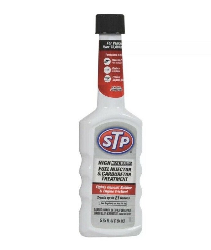 STP High Mileage Fuel Injector & Carburetor Treatment – 5.25 fl. oz.