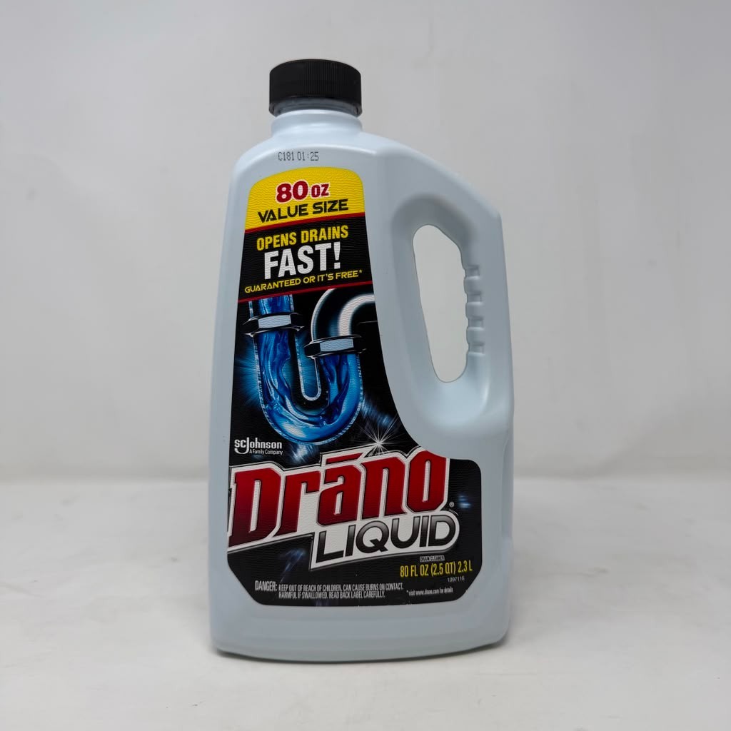 Drano Liquid Drain Cleaner, Opens Drains Fast! 80 Fl Oz
