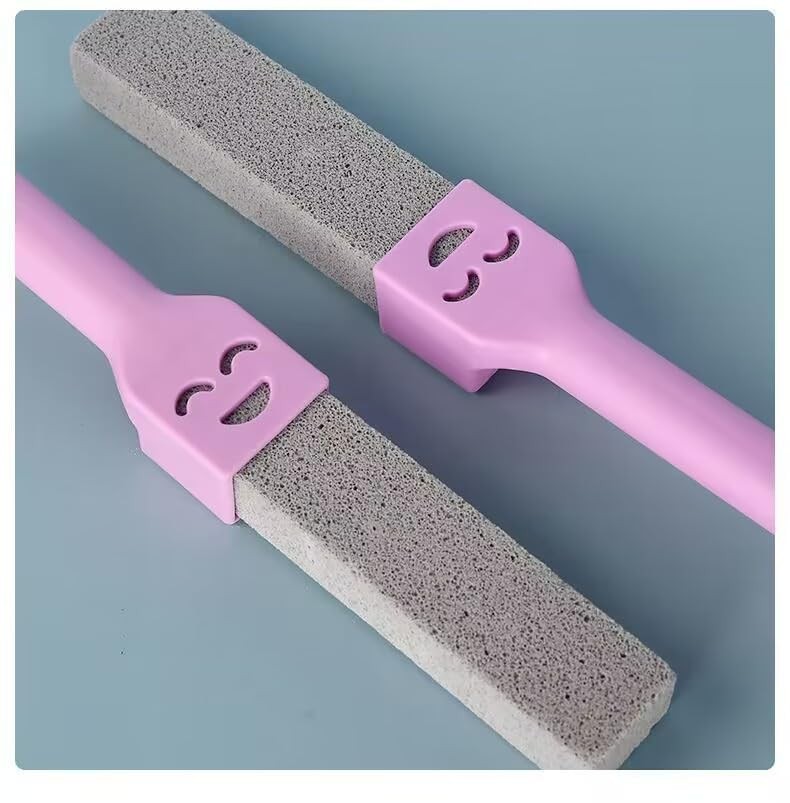 10-Pack of Pumice Cleaning Sticks with 2 Universal Handles and 1 Dustpan Brus…