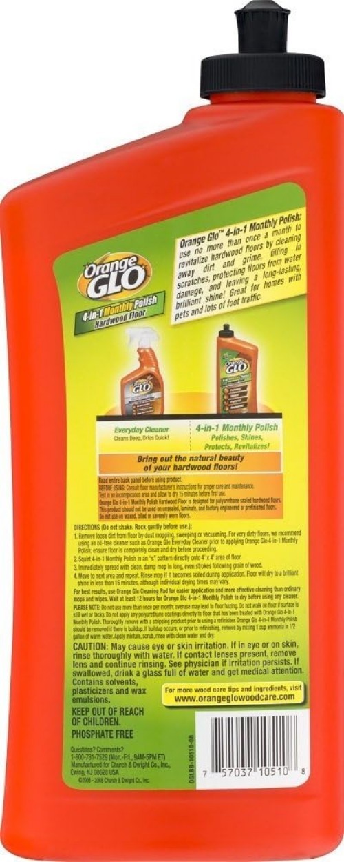 Hardwood Floor 4-in-1 Monthly Polish, 24 Oz Pack of 4