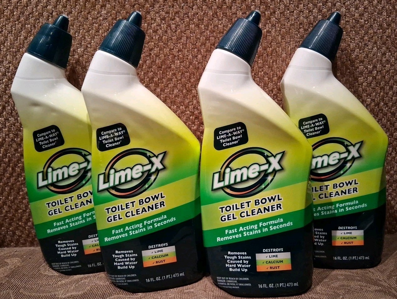 4 PACKS Lime-X Thick Gel Formula Toilet Bowl Cleaner / 16 fl oz