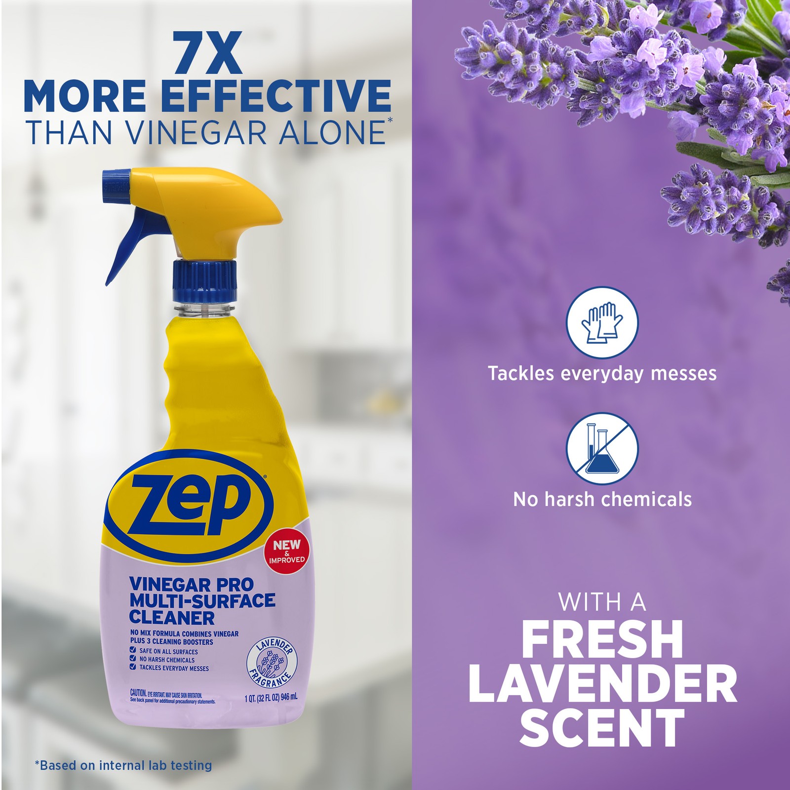 Zep All-Purpose Cleaner with Vinegar Added – 32 oz (Case of 4) R48432 –