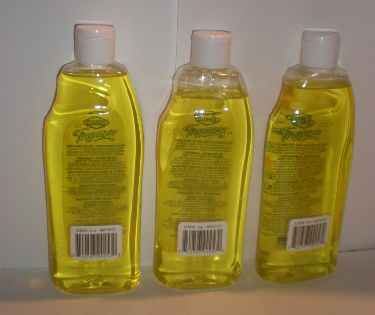 (3) FRAGANZIA BLEACH FREE LEMON Scent Dish Liquid TOUGH ON GREASE 12 FL OZ Each