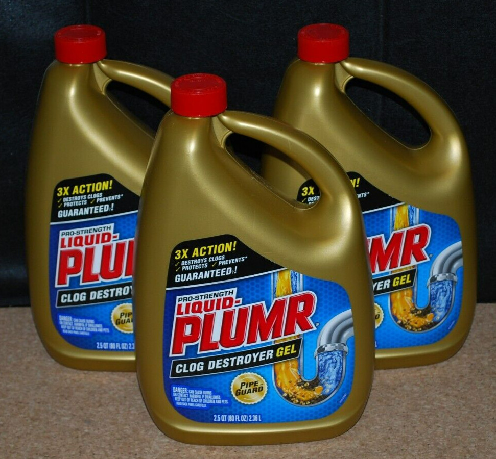 Liquid-Plumr Pro-Strength Clog Destroyer Gel with PipeGuard Drain Cleaner 240oz