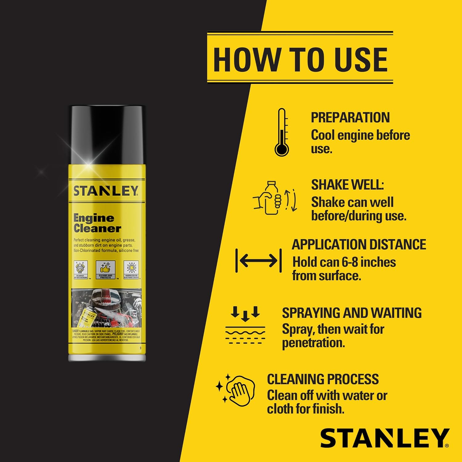 AP 92 Engine Cleaner Spray – 12X12 Fl. Oz., Automotive Degreaser Spray,Use for T