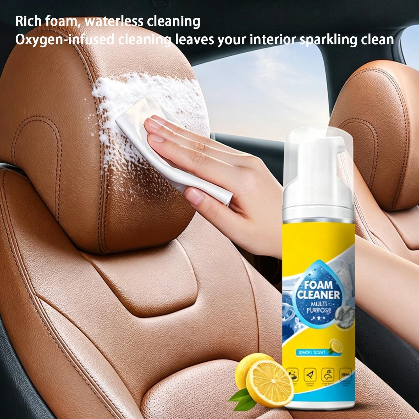 4-in-1 Multi-Enzyme Foam Cleaner, All-Purpose Spray 150ml with Sponge & Towel