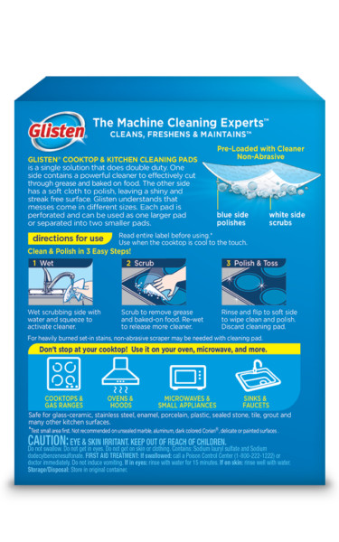 Glisten® Cooktop & Kitchen Cleaning Pads