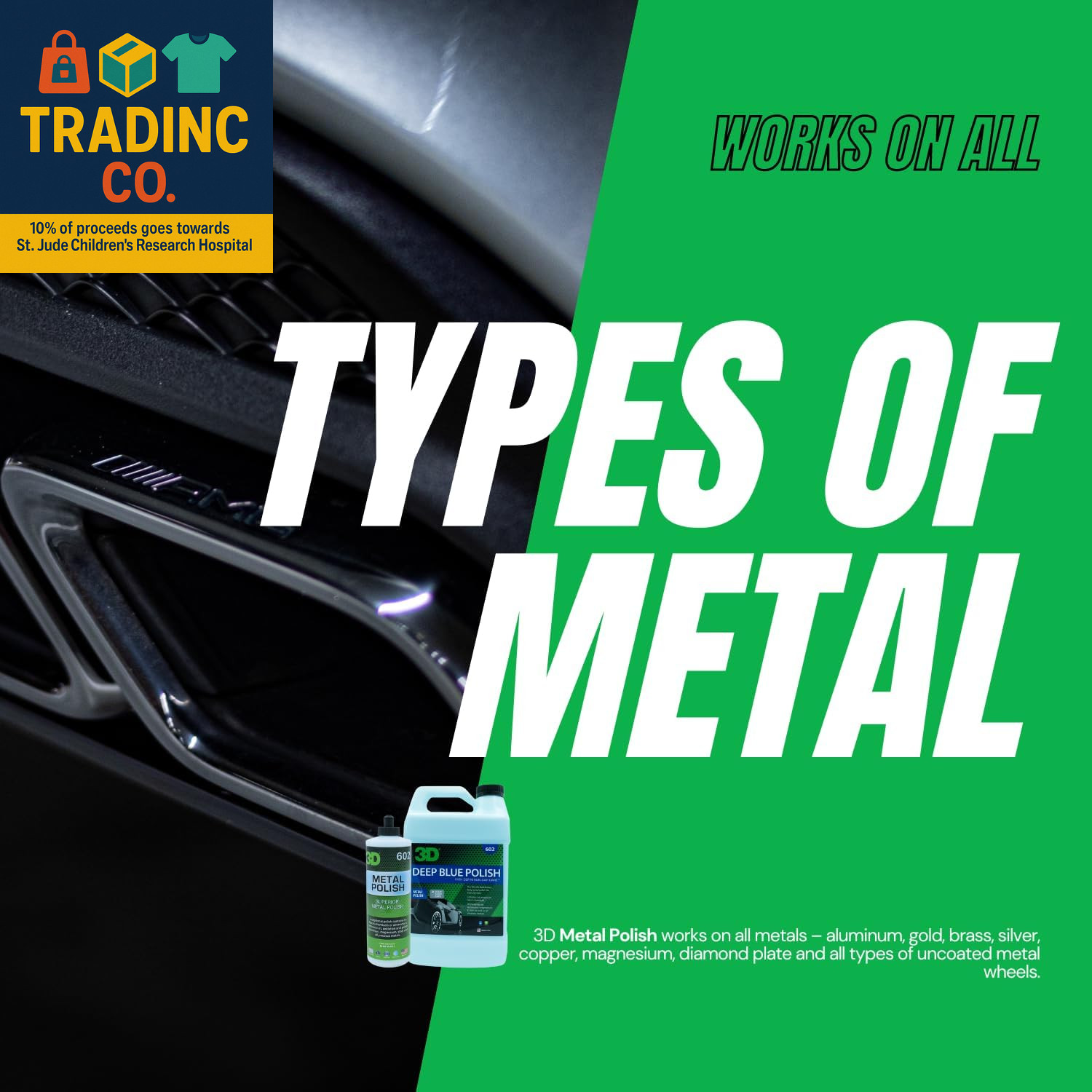 Metal Polish – Heavy Duty Car Metal Polish for Aluminum, Chrome, Brass, Copper,