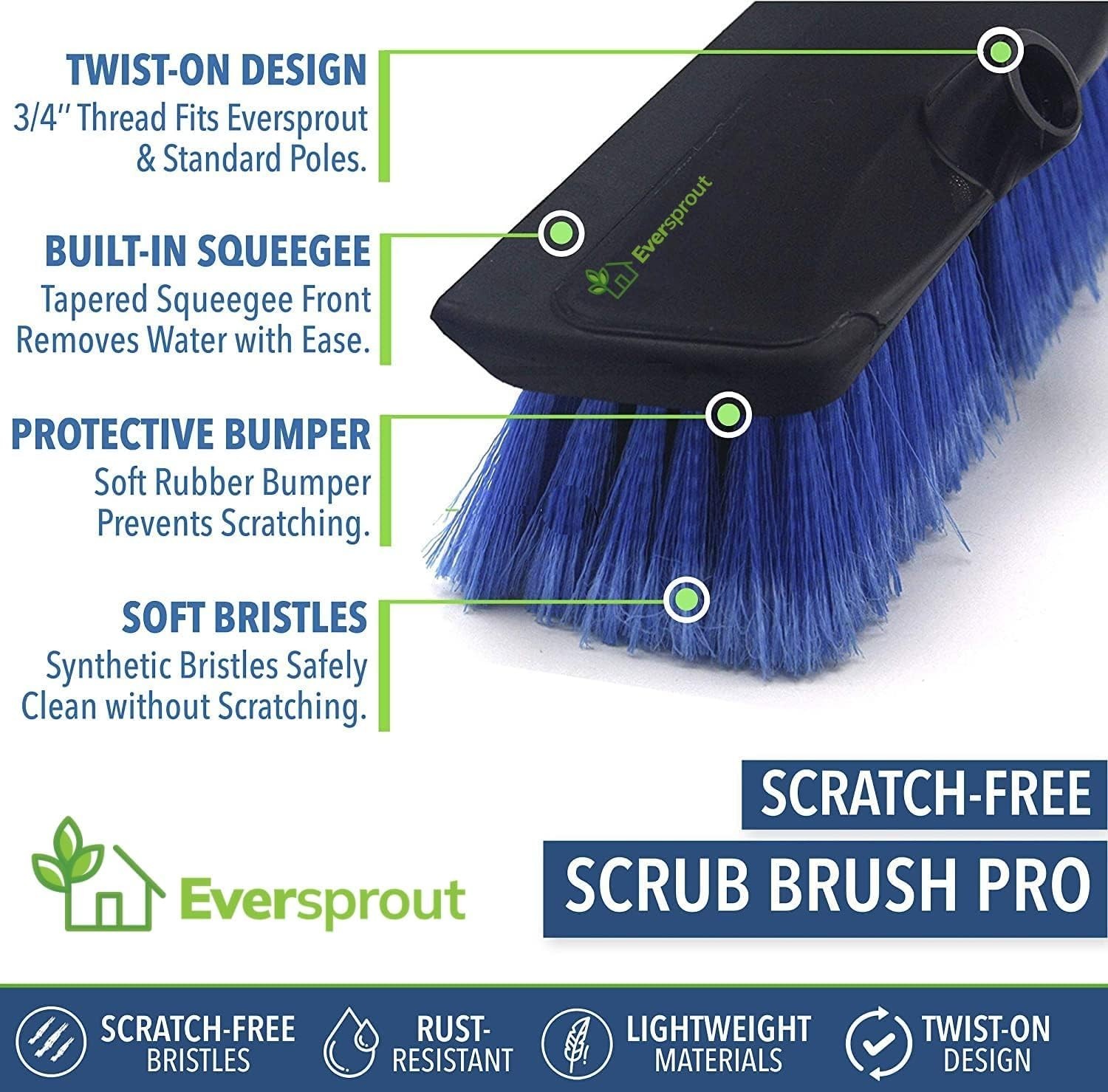 Lightweight 3ft Car RV Boat Solar Panel Cleaning Brush with Extension Pole