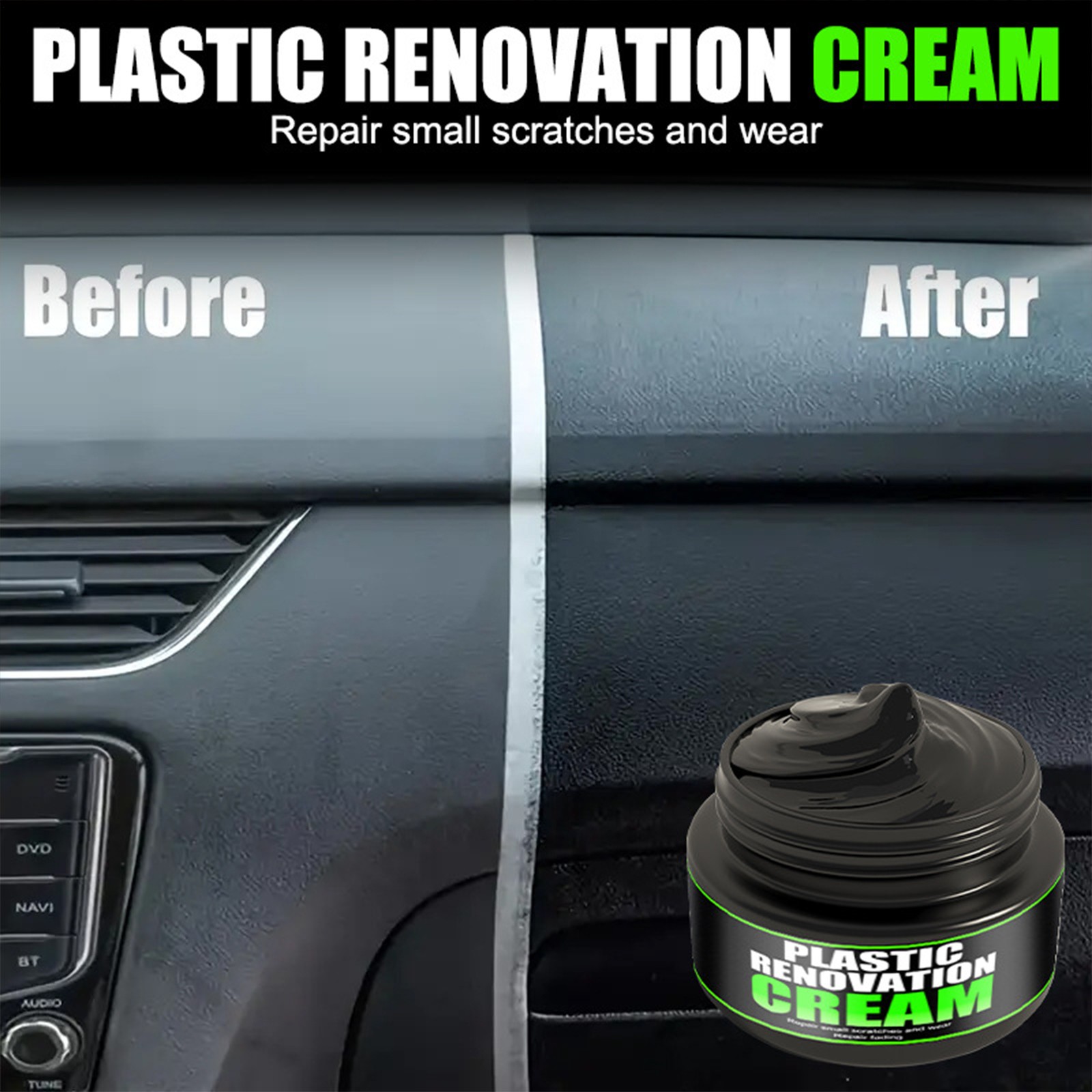 Car Plastic Restorer Black Gloss Polish Repair Coating Plastic Auto Cleaning