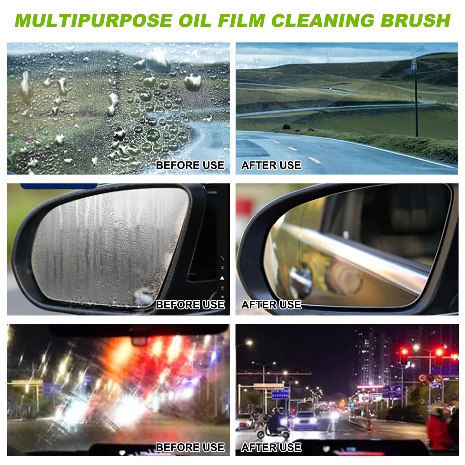 Oil-Free Car Glass Brushes, 2.0 Upgrade Clearvision Car Windshield Cleaner,Oi…