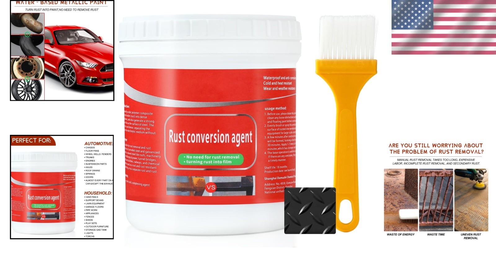 Easy Apply Rust Remover & Converter – 300g Anti-Rust Paint for Metal Restoration
