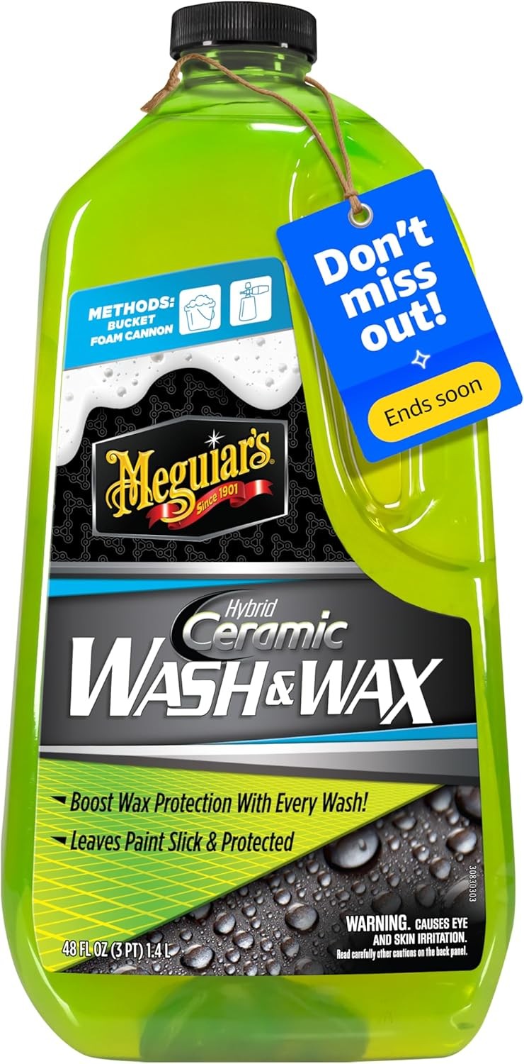 Meguiar’s Hybrid Ceramic Wash & Wax – Sophisticated Car Wash Gently Cleans and A