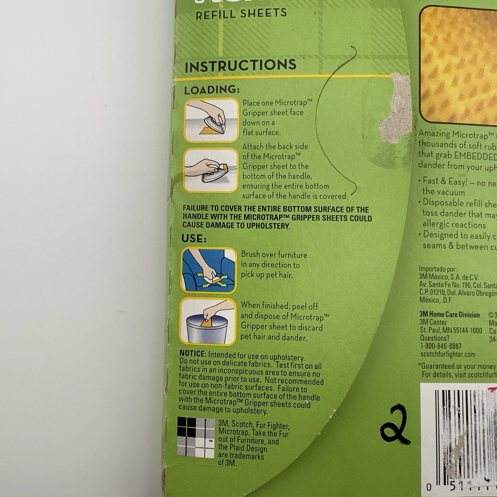 NEW Scotch Fur Fighter Cat Dog Pet Fur Hair Remover 8 Sheets Sheet REFILL